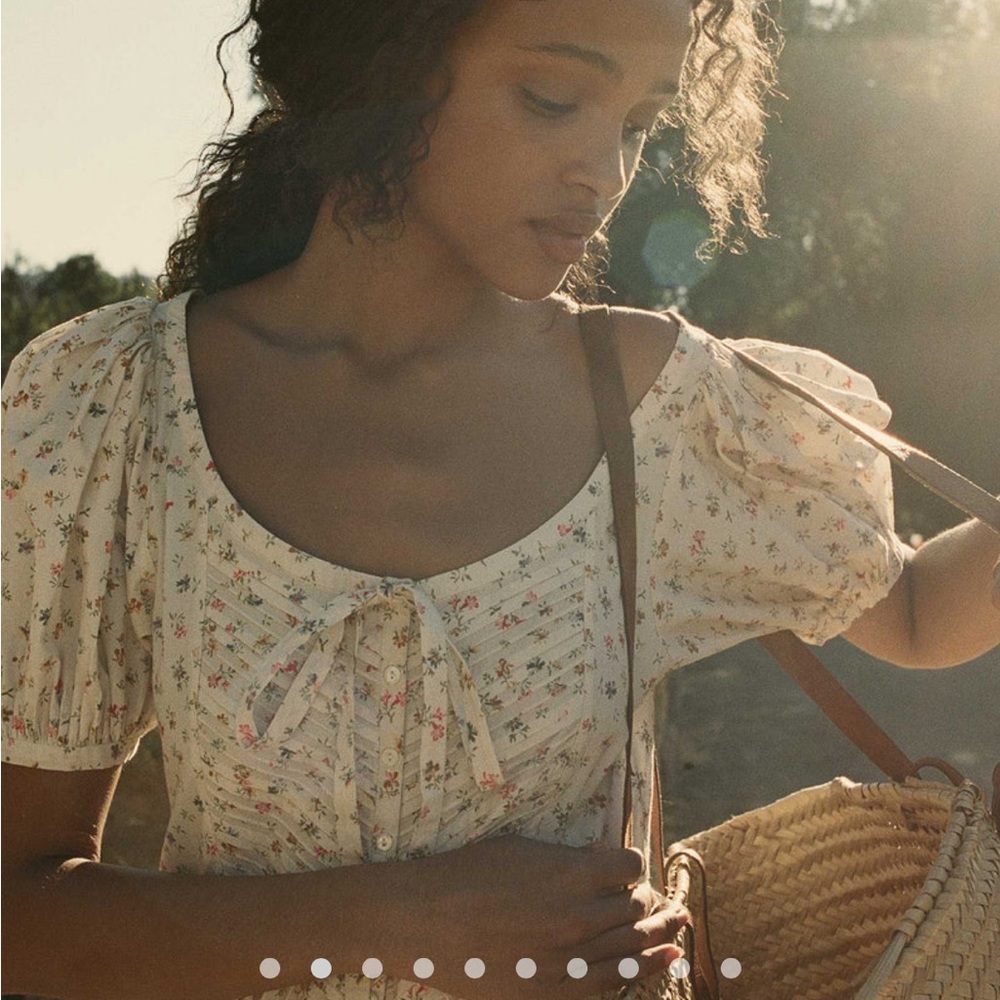 MONCEAU DRESS -- COTTAGE BREEZE FLORAL